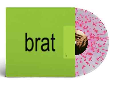 Charli XCX brat Pressed on Clear W/ Pink Splatter Vinyl LP