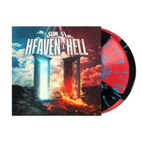 Sum 41 Heaven :x: Hell Pressed on Red and Black Quad with Blue Splatter Vinyl 2 LP Set