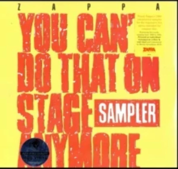 Frank Zappa You Can't Do That On Stage Anymore (Sampler) Remastered Pressed on Individual Transparent Yellow and Red Vinyl 2 LP Set