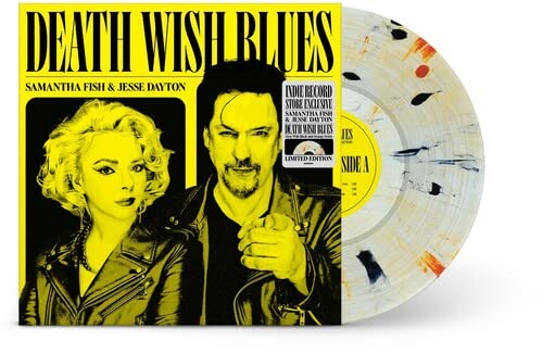 Samantha Fish & Jesse Dayton Death Wish Blues Indie Record Store Exclusive Pressed on Limited Edition Clear with Black & Orange Swirls Vinyl LP