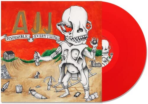 AJJ - Disposable Everything Pressed on Strawbably Red Vinyl LP