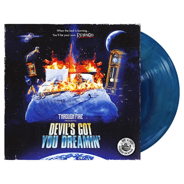 Through Fire Devil's Got You Dreamin' Includes Download Card Pressed on Royal Blue & Ultra Clear Galaxy Vinyl LP