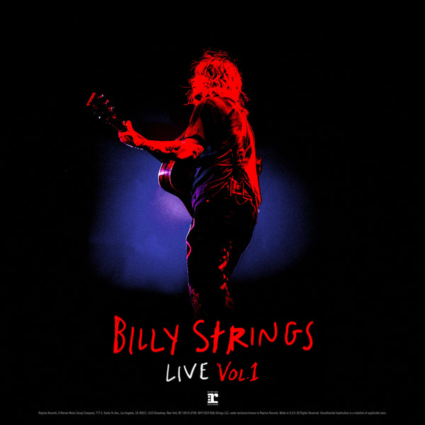 Billy Strings Live Vol. 1 Independent Record Store Exclusive Pressed on 180 Gram Translucent Blue Vinyl 2 LP Set