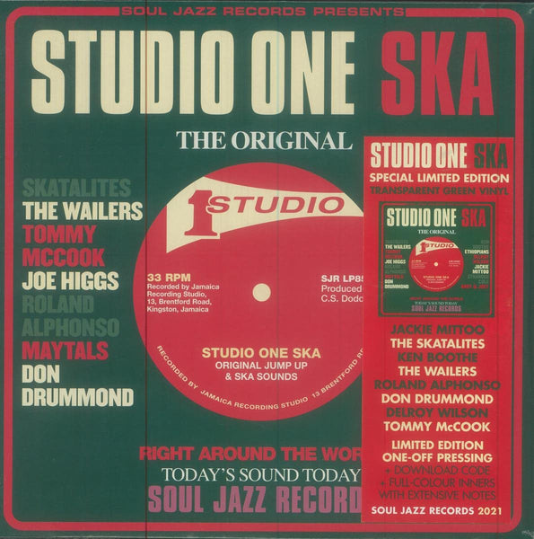 Soul Jazz Records Presents Studio One Ska The Original Jump Up & Ska Sounds RSD 2023 Includes Download Code & Full Color Inners with Extensive Notes Special Limited Edition Transparent Green Vinyl 2 LP Set