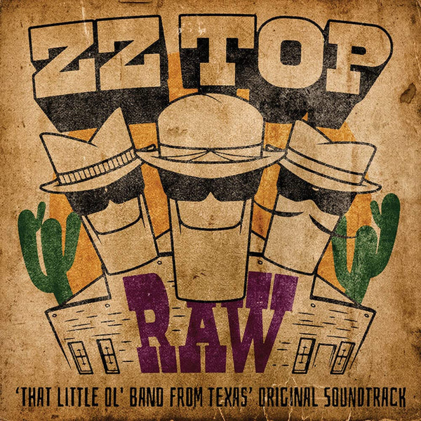 ZZ Top Raw ('That Little Ol' Band From Texas' Original Soundtrack) Pressed on Indie Exclusive Tangerine Vinyl LP