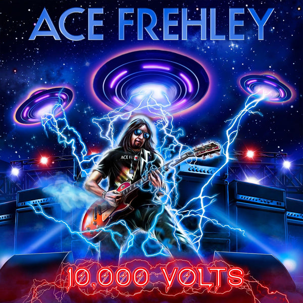 Ace Frehley 10,000 Volts Includes Download Card Pressed on Limited Edition 180 Gram Metal Gym Locker W/ Red Splatter Vinyl LP
