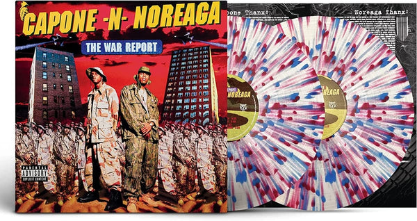 Capone N Noreaga The War Report Clear Vinyl with Red & Blue Splatter Vinyl 2 LP Set